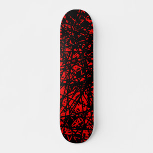 Abstrakte Linien - rot Skateboard