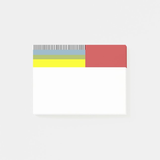 Abstrakte Linien und Rechtecke Post-it Klebezettel (Vorderseite)