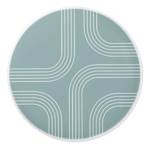 Abstrakte Linienkunst aus dem Mittelalter Keramikknauf