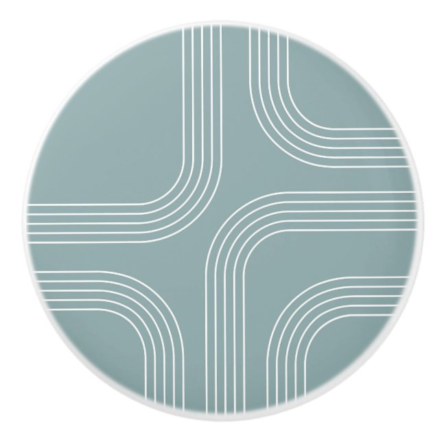 Abstrakte Linienkunst aus dem Mittelalter Keramikknauf (Vorderseite)