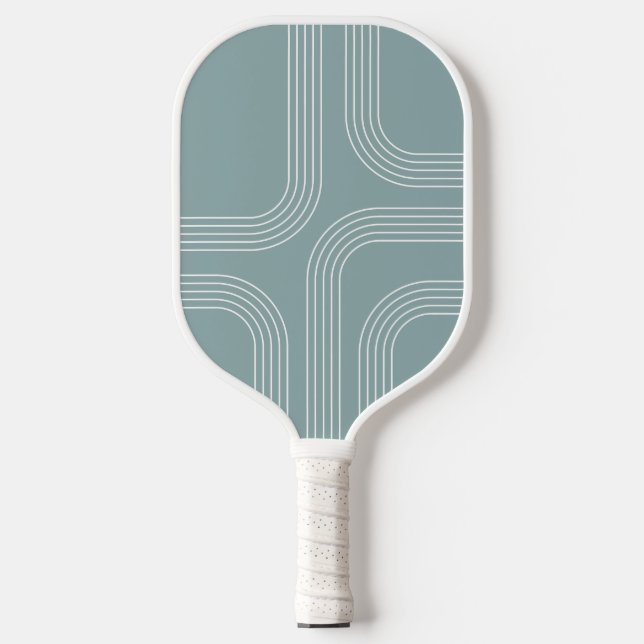 Abstrakte Linienkunst aus dem Mittelalter Pickleball Schläger (Vorderseite)