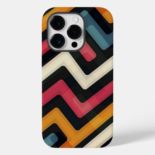 abstrakte Linienkunst Case-Mate iPhone Hülle (Rückseite)