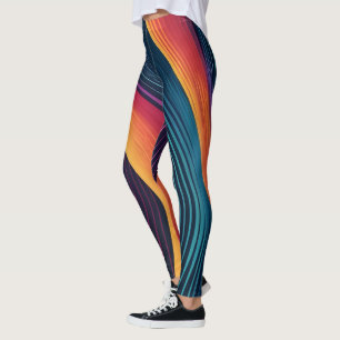Abstrakte Linienmuster Leggings