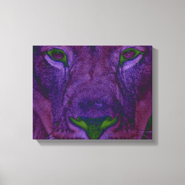 Abstrakte Lion Wrapped Canvas Leinwanddruck (Vorderseite)
