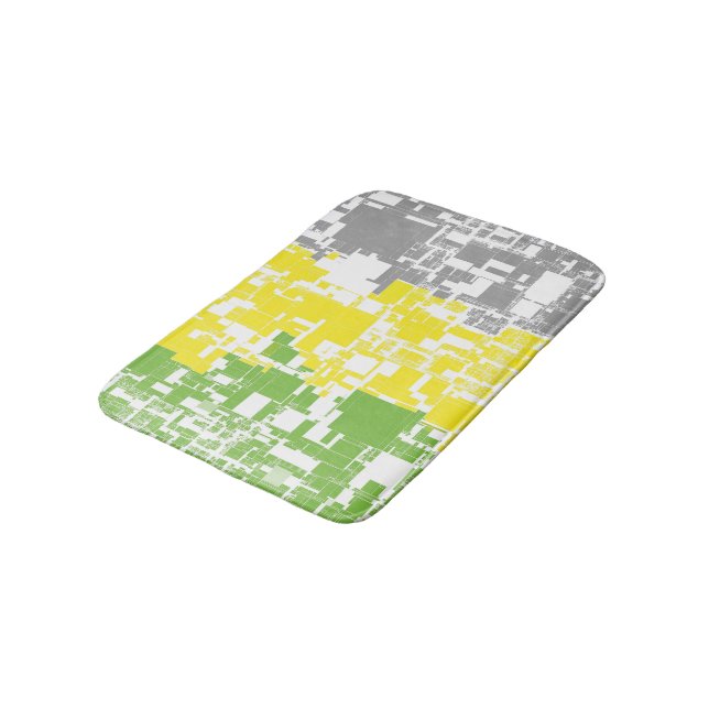 Abstrakte Lithromantische Stolperflagge Badematte (Schrägansicht)