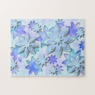 Abstrakte Lotos-Blumen Puzzlespiel Mandala Puzzle