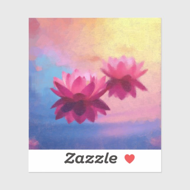 Abstrakte Lotus-Blume Aufkleber (Blatt)