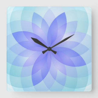 Abstrakte Lotus-Blume der Wall-Uhr Quadratische Wanduhr