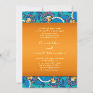 Abstrakte Lotus Blume Einladung Hochzeit