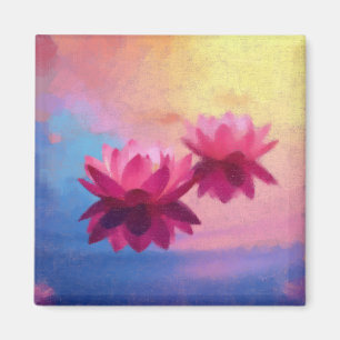 Abstrakte Lotus-Blume Magnet