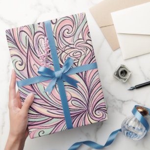 Abstrakte Lotus-Weich-Tinte-Verpackungspapier Geschenkpapier