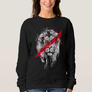 Abstrakte Löwengrafik für Männer und Frauen Sweatshirt