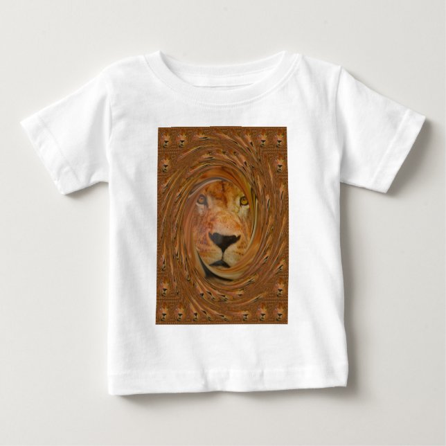 Abstrakte Löwensafari Baby T-shirt (Vorderseite)