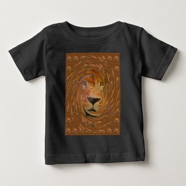 Abstrakte Löwensafari Baby T-shirt (Vorderseite)