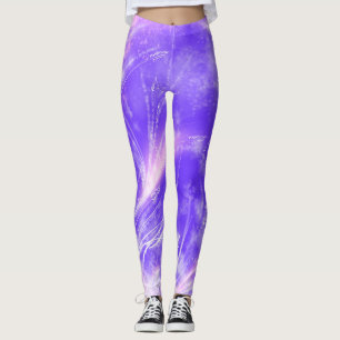 Abstrakte Lüster und Glühwürmchen Lila Leggings