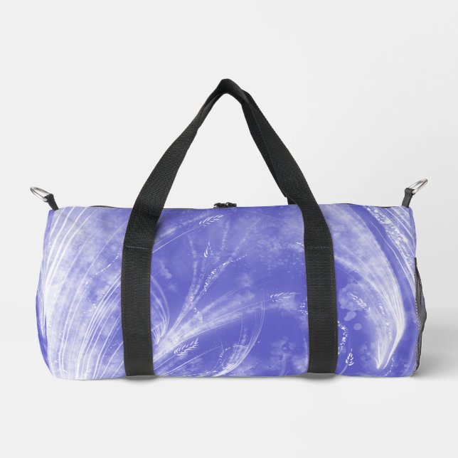 Abstrakte Lüsterne und Glühwürmchen Blau Duffle Bag (Vorderseite)