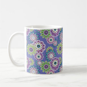 Abstrakte lustige Cartoon-Blumen floral Kinder ska Kaffeetasse