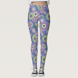 Abstrakte lustige Cartoon-Blumen floral Kinder ska Leggings