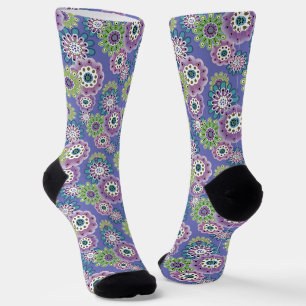 Abstrakte lustige Cartoon-Blumen floral Kinder ska Socken