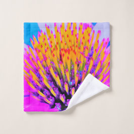 Abstrakte Macro Hot Pink und Gelb Waschlappen