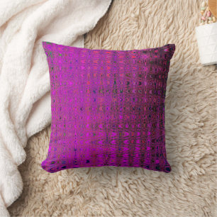 Abstrakte Magenta Retro Bumerang Wellen Kissen