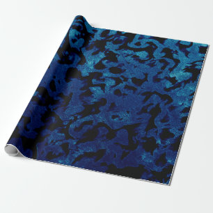 Abstrakte Magie - Navy Blue Grunge Black Geschenkpapier