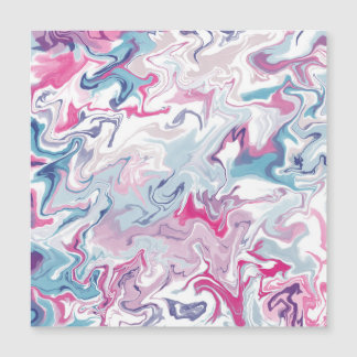 Abstrakte Magnetkarte aus rosa blauem Marmor - kün