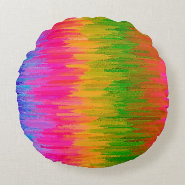 Abstrakte Malerei #36 Rundes Kissen (Vorderseite)
