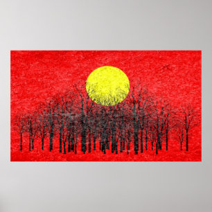 Abstrakte Malerei #3 von Red Sunset Poster