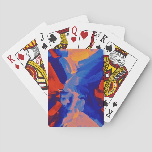 Abstrakte Malerei | Abstrakt Artikel 14 Spielkarten (Rückseite)