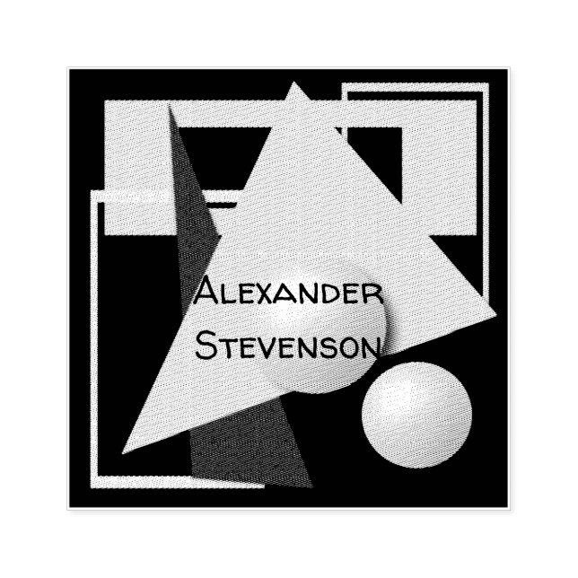 abstrakte Malerei, Abstraktion, grün und schwarz Gummistempel (Prägung)