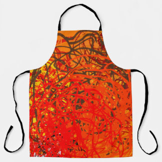 Abstrakte Malerei auf Leinwand. Handgefertigte Kun Schürze