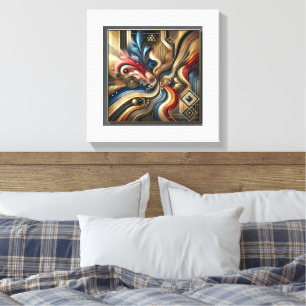 Abstrakte Malerei auf Premium Wrapped Canvas. Leinwanddruck