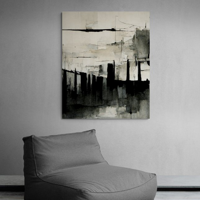 Abstrakte Malerei "Dark Streambed". Canvas Print Leinwanddruck (Von Creator hochgeladen)