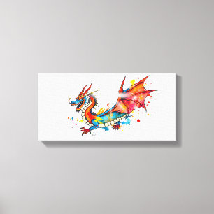 Abstrakte Malerei Drache Leinwanddruck
