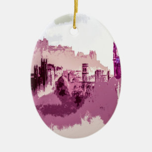 Abstrakte Malerei Edinburgh Hauptstadt Schottland Keramikornament