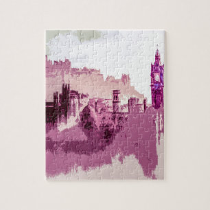 Abstrakte Malerei Edinburgh Hauptstadt Schottland Puzzle