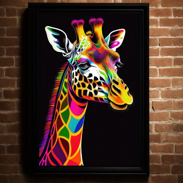 Abstrakte Malerei eines Giraffs 2:3 Poster (Von Creator hochgeladen)