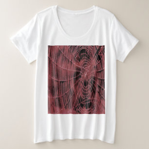 Abstrakte Malerei eines Magenta Pink Cobweb Große Größe T-Shirt
