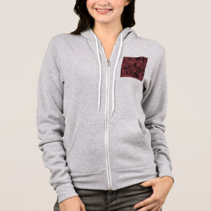 Abstrakte Malerei eines Magenta Pink Cobweb Hoodie