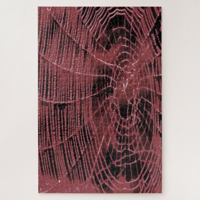 Abstrakte Malerei eines Magenta Pink Cobweb Puzzle (Vertikal)