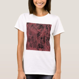 Abstrakte Malerei eines Magenta Pink Cobweb T-Shirt