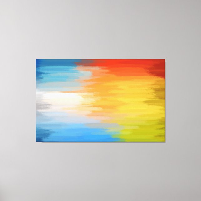 Abstrakte Malerei | Farbige Retro 2 Leinwanddruck (Vorderseite)