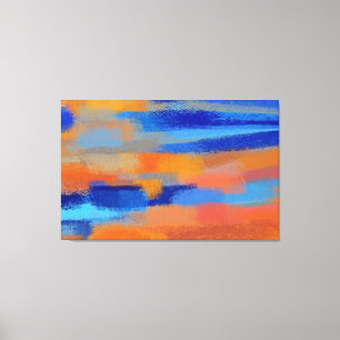 Abstrakte Malerei   Farbige Retro 8 Leinwanddruck