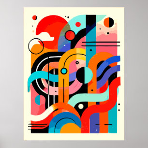 Abstrakte Malerei Geometrische Formen Poster