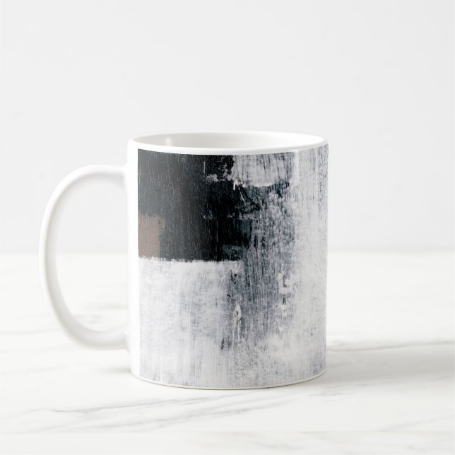 Abstrakte Malerei. Handgemalte trendige Kunstwerke Kaffeetasse (Links)