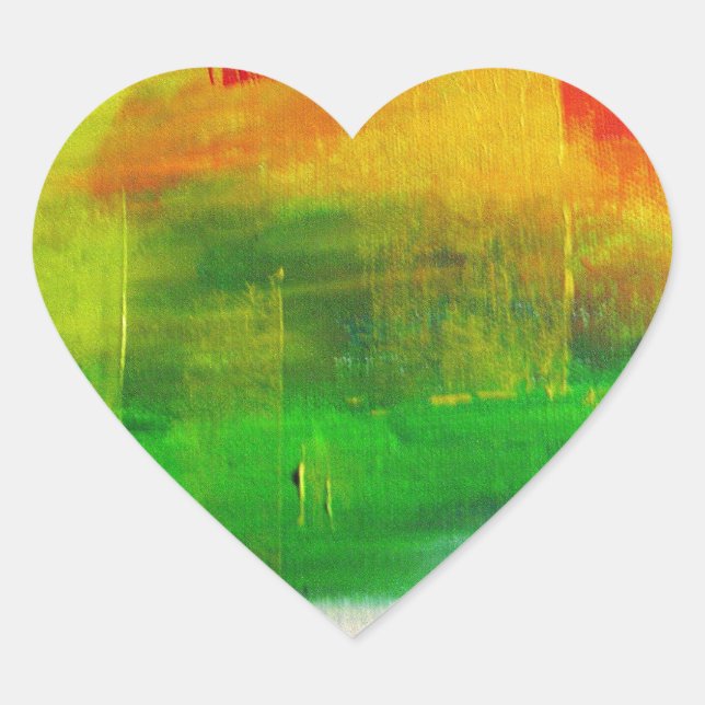 Abstrakte Malerei Herz-Aufkleber (Vorderseite)