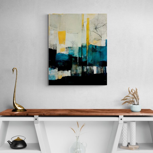 Abstrakte Malerei "Hohe Tiefen". Canvas Print Leinwanddruck (Von Creator hochgeladen)