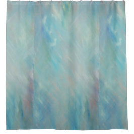 Abstrakte Malerei in blauen Farben Duschvorhang