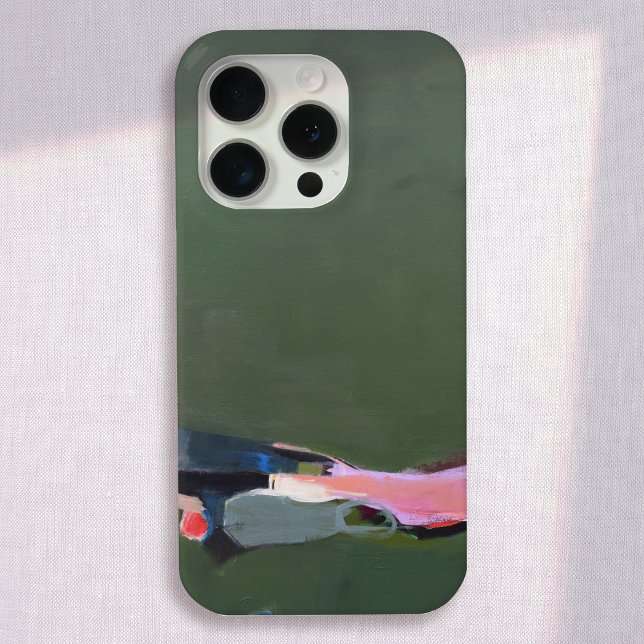 Abstrakte Malerei in künstlerischem Grün Case-Mate iPhone Hülle (green abstract painting iphone cover)